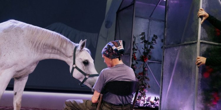 Scene fra En plads i manegen på Vendsyssel Teater. Foto: Cathrine Ertmann.
