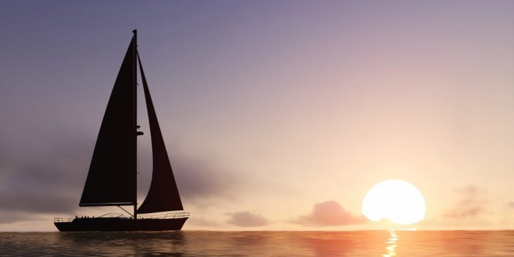 sailboat and sunset