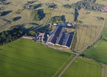 Store Vognsbæk omfatter i dag ni ejendomme - her hovedgården nær Lendum. Privatfoto