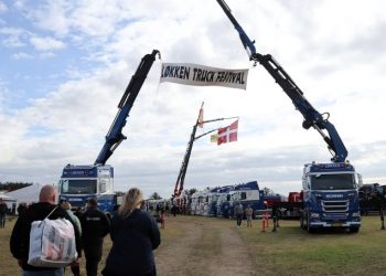 Flot indgangsportal til Løkken Truck Festival. Foto: Henning Hansen.