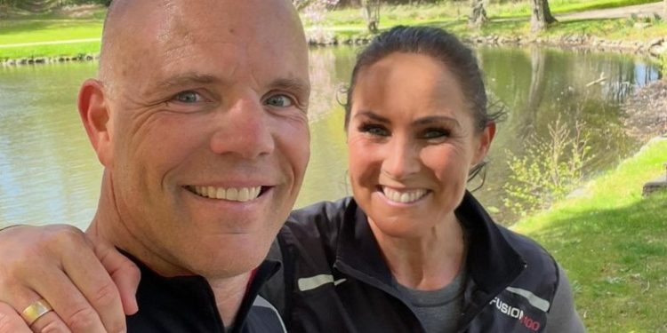 Anja og Per Møller på løbetur i Svanelunden. Foto: Privat.