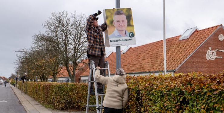 Valgplakater med Daniel Vestergaard (C) røg hurtigt til tops.