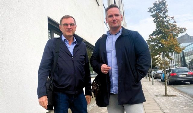 Byrådsmedlemmerne Michael Engbjerg og Claus Mørkbak Højrup fra Venstre. Foto: Privat.