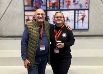 Per Bach Nielsen stod i spidsen for Hjørring Messen 2025 sammen med messechef Kristine Rokkjær fra Hjørring Håndbold. Foto: Palle W. Nielsen