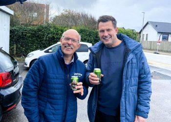 Lars Høgh fra Venstre og influenceren Martin "Dolken" Vinther. Foto: Privat.