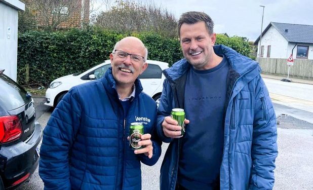 Lars Høgh fra Venstre og influenceren Martin "Dolken" Vinther. Foto: Privat.