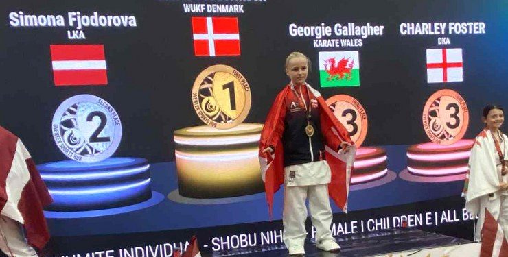 Laura fra Tokon Hjørring Karate er europamester. Privatfoto