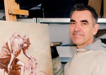 Billedkunstner og cykelrytter Carsten Leth Lundh. Foto: Privat.