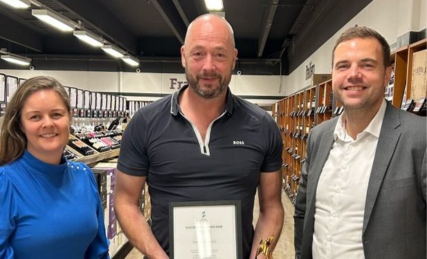 Pia Bidstrup Larsen fra BDO, Mads Jensen fra Supervin og Jesper Cebula Rasmussen fra Spar Nord. Foto: Privat.
