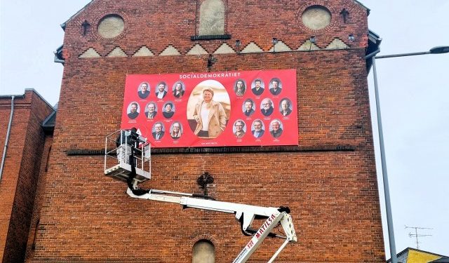 Socialdemokratiet til tops på det gamle VUC. Foto: Privat.