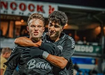 Vendelboerne gik til pause med en føring på 1-0 efter scoring på straffespark af Magnus Munck. Foto: Vendsyssel FF.