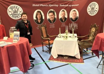 Hele hotel-familien Messmann dukker op på Hjørring Messen 2025. Her er det Christoffer på messen i 2024. Arkivfoto: Palle W. Nielsen