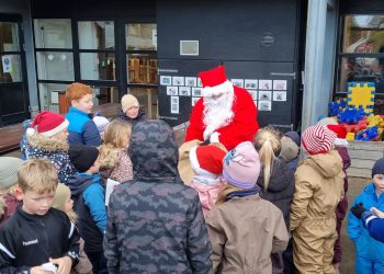 Julemanden i Børnehaven Kollegieparken. Foto: Jesper Kjærgaard