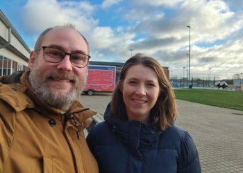 Anders Rydahl fra Venstre i selskab med Tania Lange fra Vendelbo-Listen (VL). Foto: Privat.