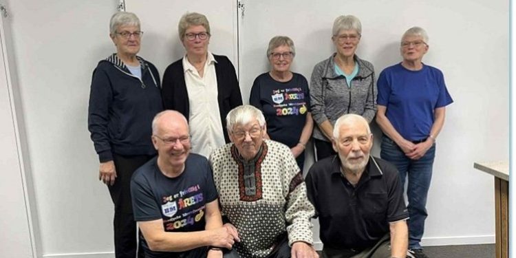 Nederst fra venstre: Palle Madsen, Kurt Kristensen, Tage Jespersen
Øverst fra venstre: Anne Kirstine Brag Christiansen, Kirsten Thomsen, Sonja Hvims, Agnethe Isbak og Elsebeth Olesen. Foto: BMI.