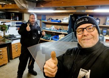 Peter Jensen og Flemming Hammer hos Bunkerguppen Hirtshals. Foto: Privat.