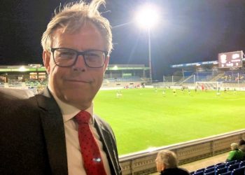 Erik Høgh-Sørensen på stadion i Hjørring. Foto: Privat.