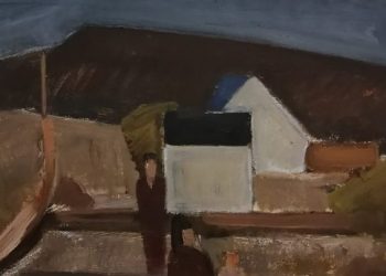 Johannes Hofmeister: ”Figurer ved huse”.