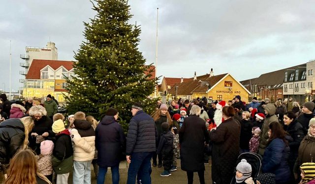 Trængsel omkring juletræet. Foto: Niels Skipper.
