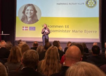 Marie Bjerre fra Venstre på Vendelbohus. Foto: Rotary.