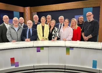 Spidskandidaterne til KV25 i Hjørring Kommune. Foto: TV2 Nord.