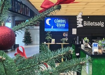 Julepyntet foyer på Vendsyssel Teater. Foto: Palle W. Nielsen