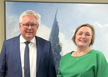 Borgmester Søren Smalbro fra Venstre og Ellen Raunsmed fra SF.