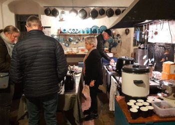 Liv og glade dage i det gamle køkken på Børglum Kloster. Privatfoto