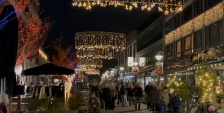 Strømgade i Hjørring. Foto lånt af "Vores midtby i Hjørring".