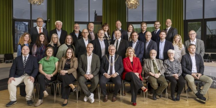 Det nye byråd. Foto: Hjørring Kommune.