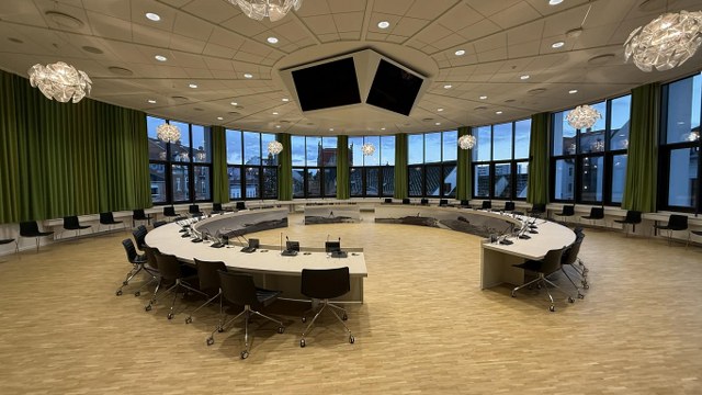 Byrådssalen i Hjørring Kommune. Foto: Privat.