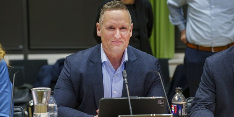 Claus Mørkbak Højrup ved det konstituerende byrådsmøde i Hjørring.
Foto: Hans Ravn.
Foto: Hans Ravn