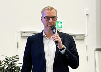 Havnedirektøren havde god grund til stolthed. Foto: Niels Chr. Jakobsen.