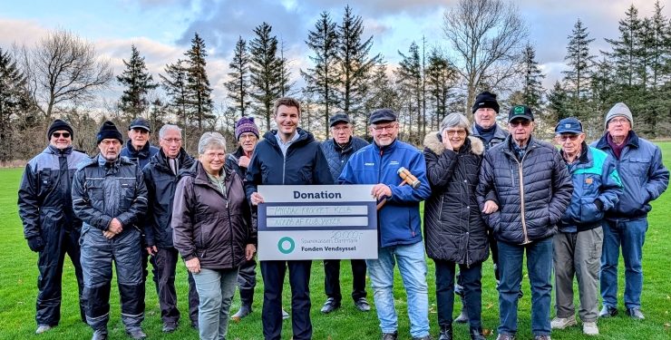 Mygdal Krocket Klub modtager en stor donation fra Sparekassen Danmark Vendsyssel Fonden.