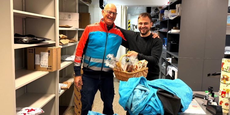 Postmand Uffe og Søren Nielsen hos Høj Data.