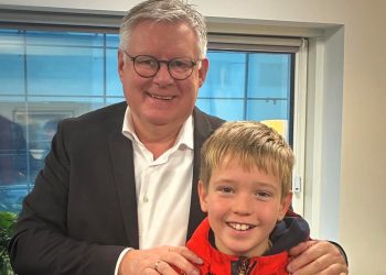 Søren Smalbro og Sirius fra Højene Skole. Foto: Privat.