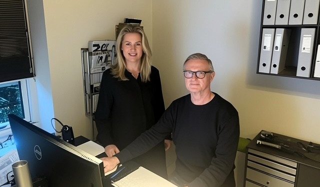 Marie Vejby og Morten Tøttrup hos Badge Design. Foto: Privat.