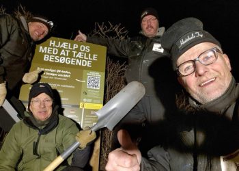 Sort arbejde giver glade smilved Hirtshals Fyr. Foto: Privat.