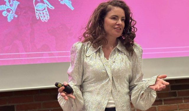 Julia Lahme ved nytårskur 2026. Foto: Erhverv Hjørring.