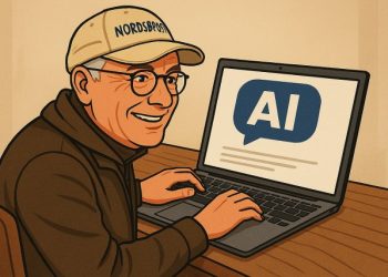 Netavisens indehaver og nærværende debatindlægs afsender tegnet af Microsoft 365 Copilot.