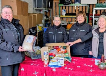Det var en stor glæde for Ulla Vendelbo Nørgaard, Anni Studsholt, Annette Dalgaard og Jonna Petersen at kunne hjælpe de mange familier til en god jul.