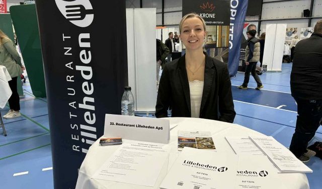 Pernille Ramberg fra Restaurant Lilleheden i Hirtshals stod i januar klar ved Job- og Karrieremessen i Hjørring. Foto (arkiv): Palle W. Nielsen.