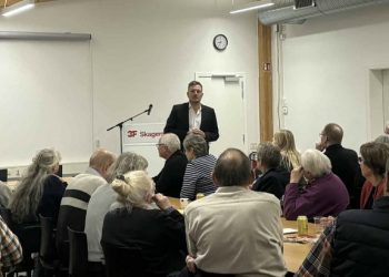 Folketingskandidat og byrådsmedlem Thomas Klimek ved nytårskuren hos Socialdemokratiet. Foto: Privat.