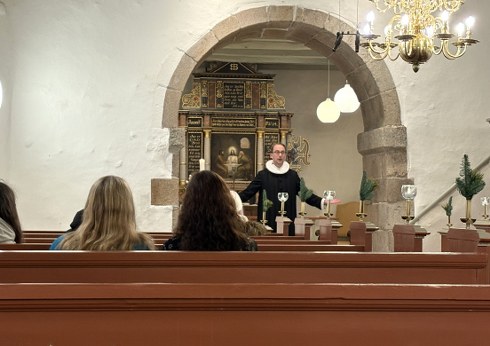 Sognepræst Johan Hermann Rump i Tversted Kirke. Foto: Palle W. Nielsen
