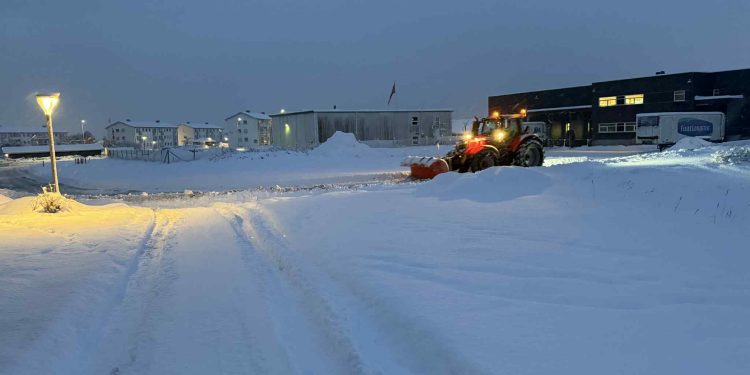 Snerydning i Hirtshals: Foto (arkiv): Niels Skipper.