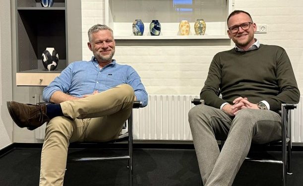 Direktør og partner Søren Jepsen fra Brix & Kamp sammen med Michael Vendelbo fra Erhverv Hjørring. Foto: Privat.