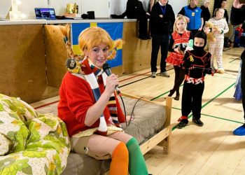 Louise Nielsen ER da bare Pippi, fastslog en de frivillige fra Lions. Foto: Niels Skipper.