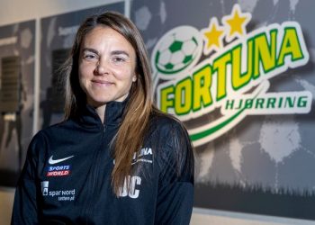 Janelle Cordia pådrog sig i efteråret under Europacup kampen mod Breidablik en diskusprolaps, der dog først blev opdaget i vinterpausen. Hun håber på, at komme tilbage i den grønne trøje, men koncentrerer sig i øjeblikket om sit arbejde som sportschef. Foto: Bente Poder.