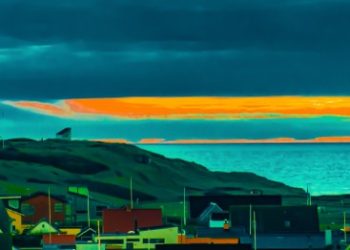 Solnedgang ved Hirtshals Fyr. Foto: Elling.