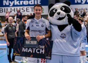 William Gantzhorn blev efter lørdagens storsejr kåret til Man of the Match. Foto: HFK